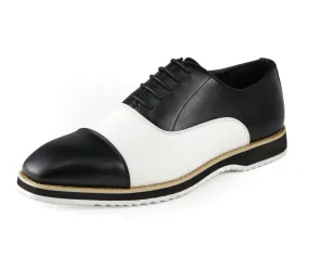 Amali Camden Classic Oxford Dress Shoes Men's Black and White