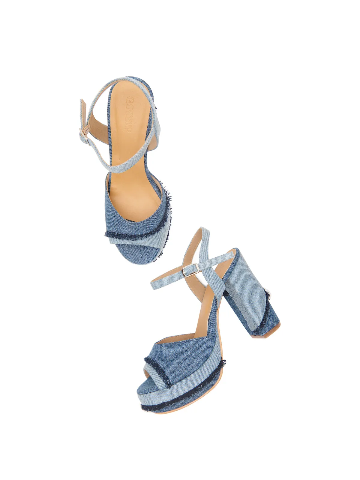 Cut & Sew Denim Statement Heels