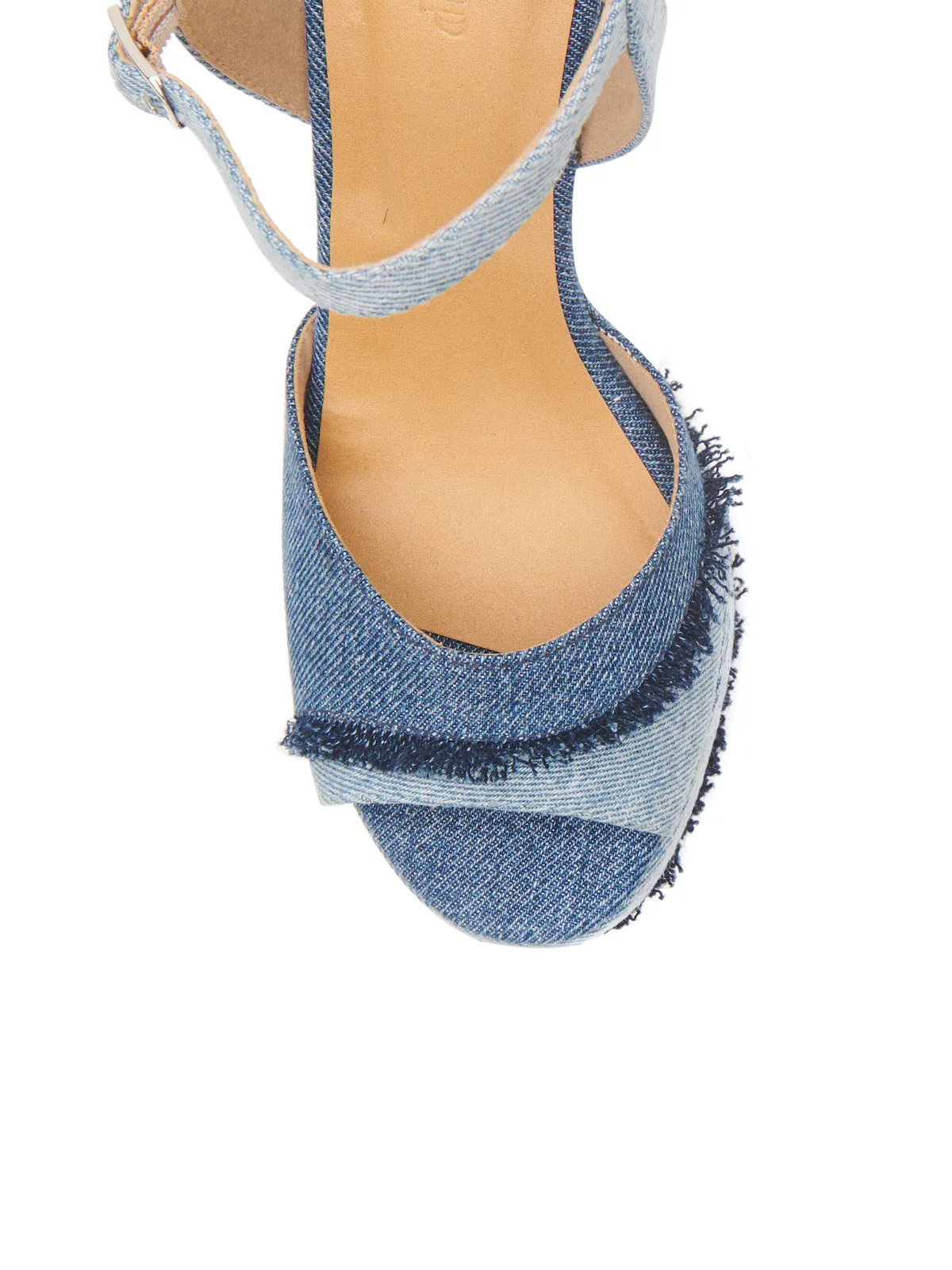 Cut & Sew Denim Statement Heels