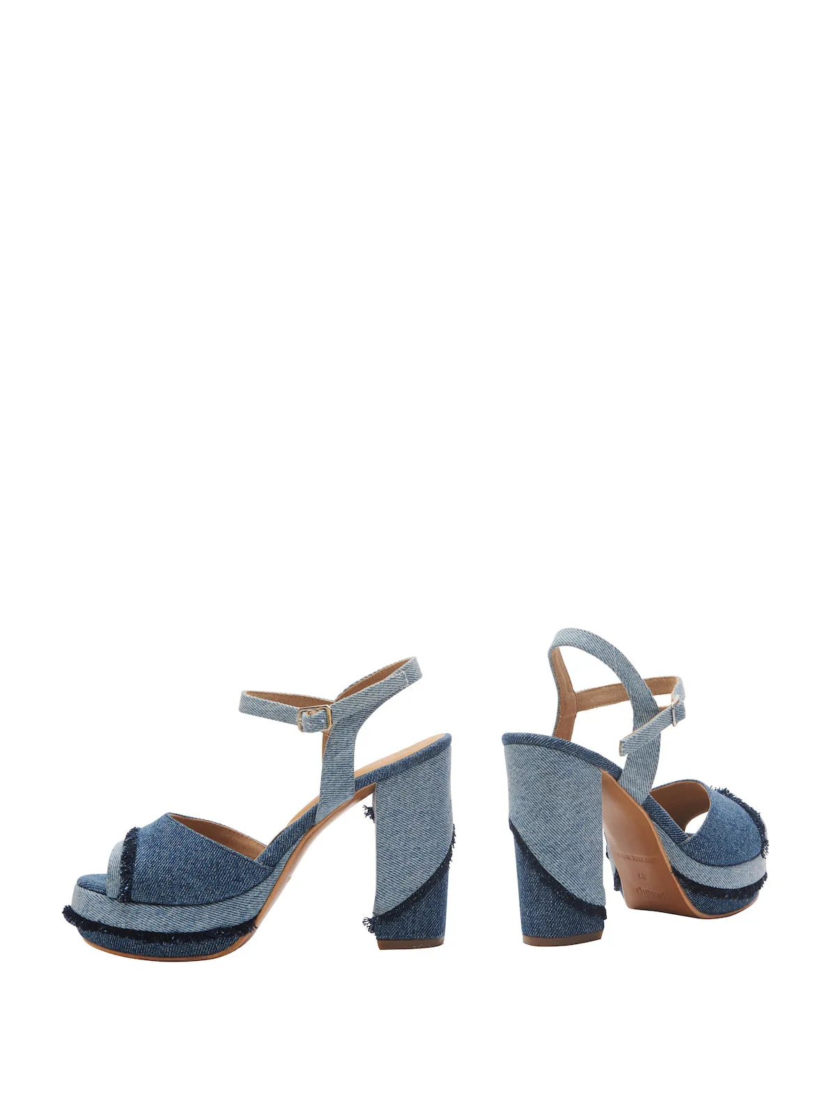 Cut & Sew Denim Statement Heels