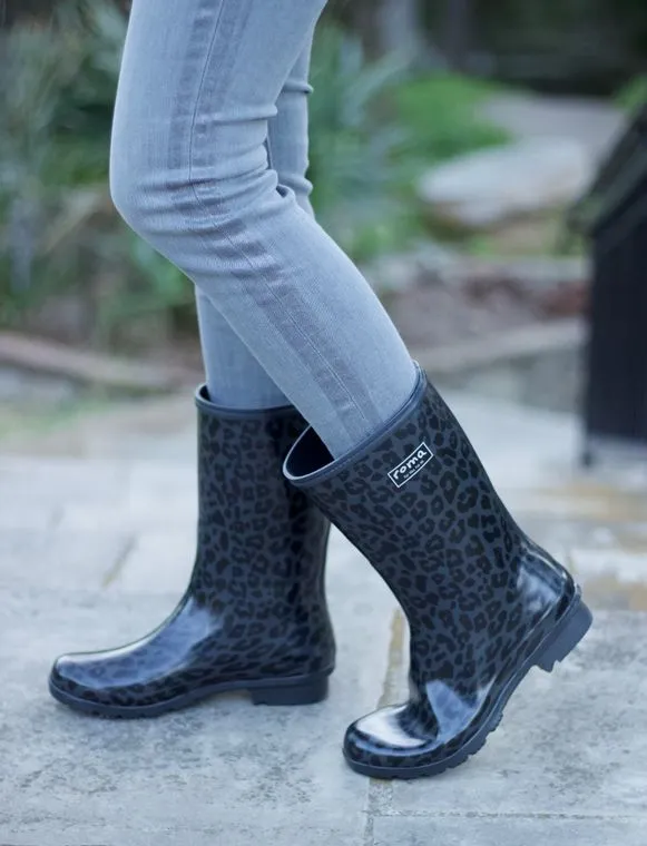 EMMA MID LEOPARD WOMEN'S RAIN BOOTS