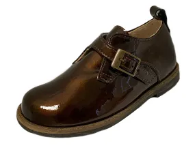 Manuela de Juan Boy's & Girl's Buckle Strap Shoe, Cuoio Kayak