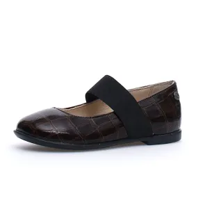 Naturino Girl's Biella Flat Shoes - Dark Brown
