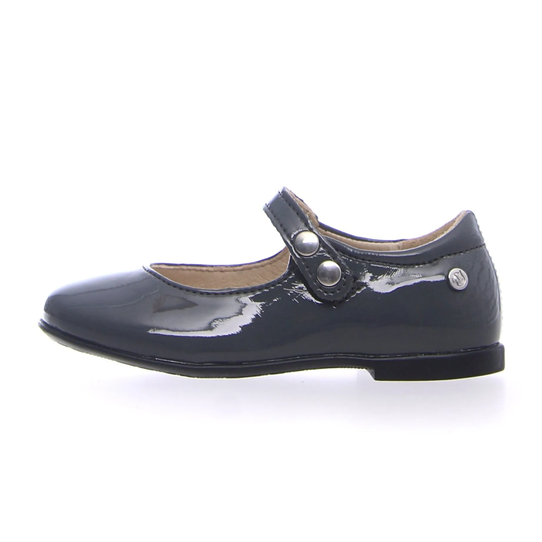 Naturino Girl's Ovindoli Lacca Flat Shoes - Antracite
