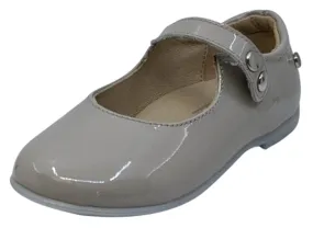 Naturino Girl's Ovindoli Vernice Flat Shoes, Grigio