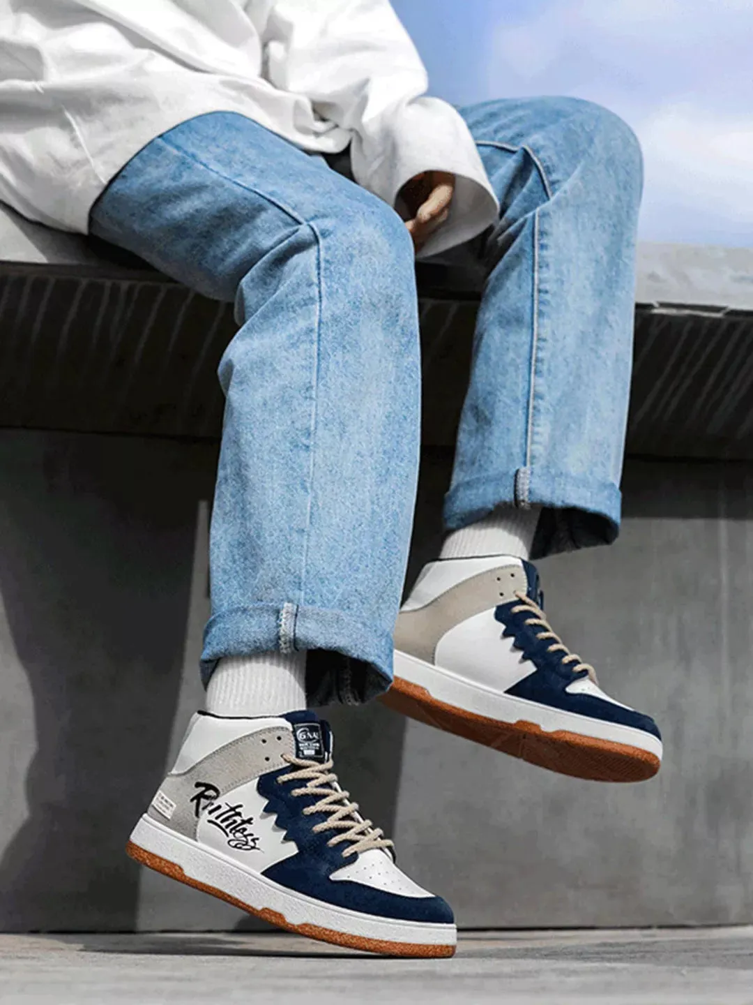 Niceprimes Versatile Trendy Color-Block Sports Sneakers