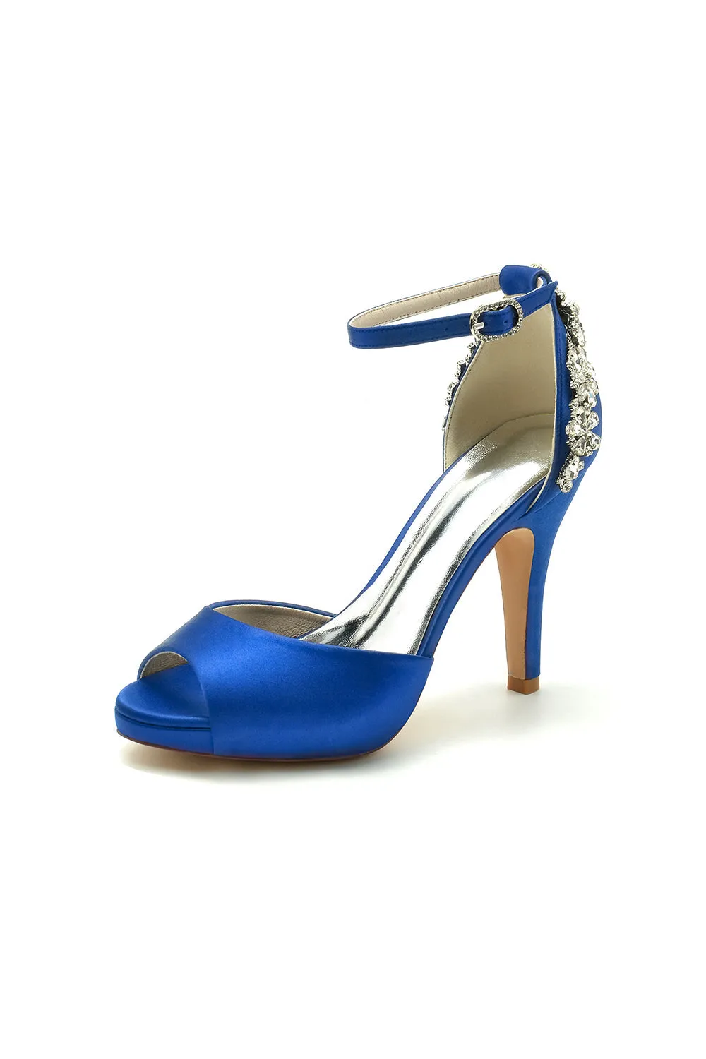 Party Peep Toe Rhinestone Embellished High Heels