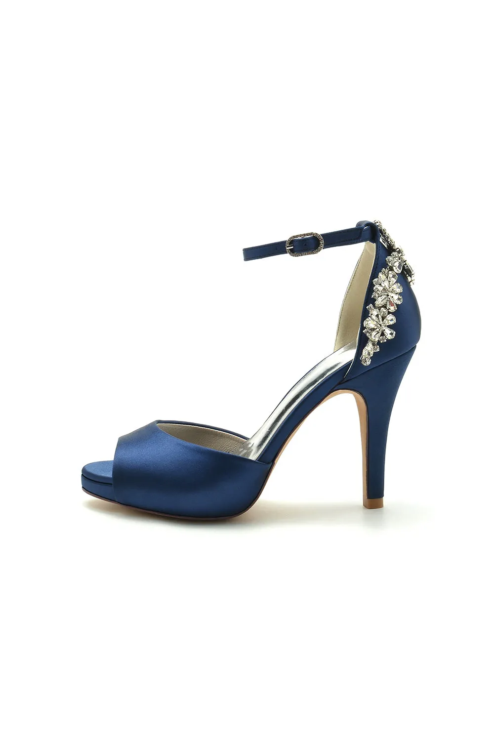 Party Peep Toe Rhinestone Embellished High Heels