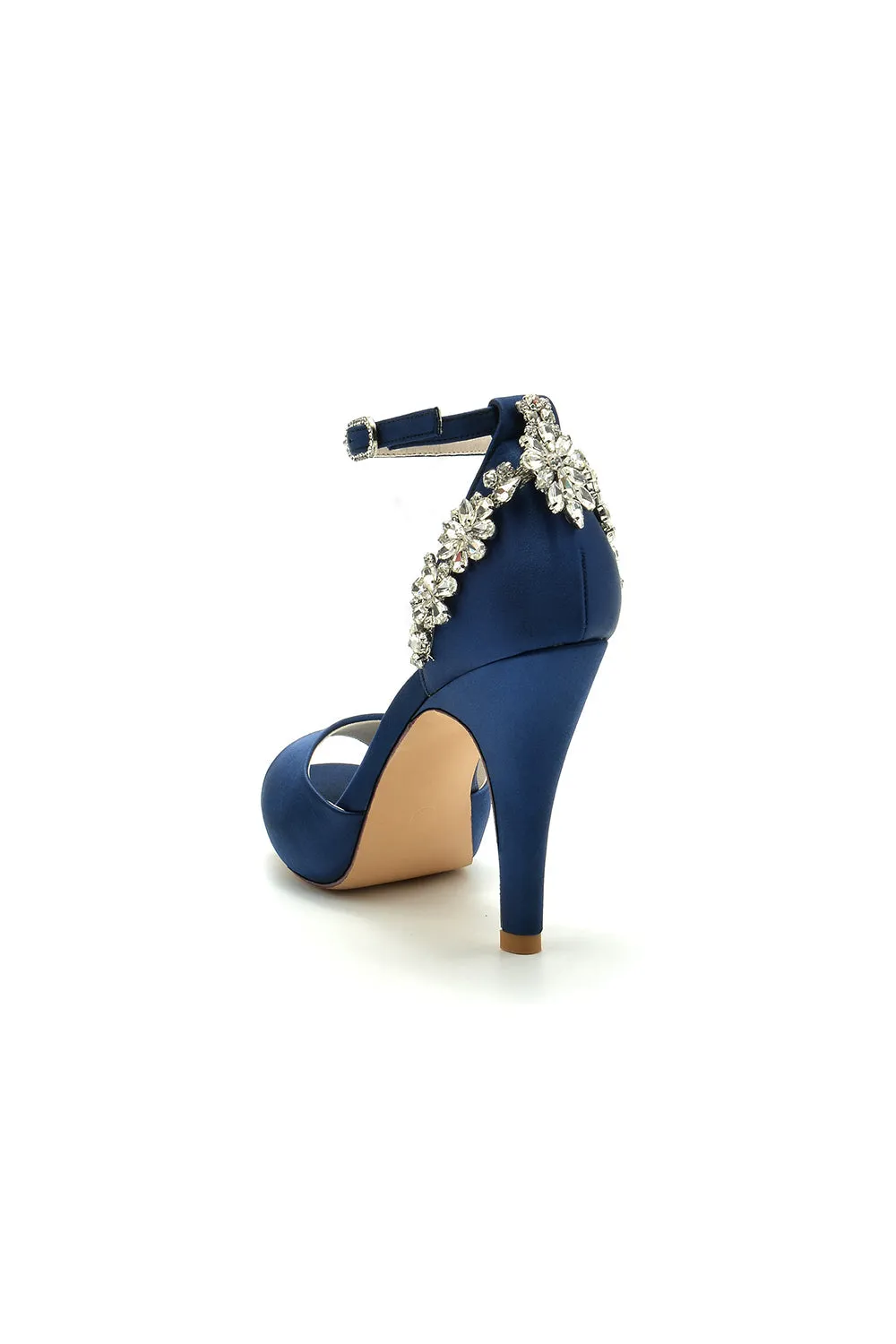 Party Peep Toe Rhinestone Embellished High Heels