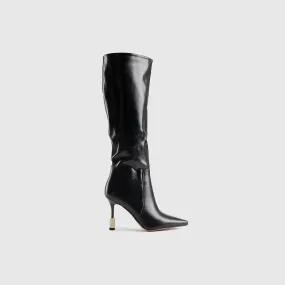 Statement High Heel Long Boot Black Car_037