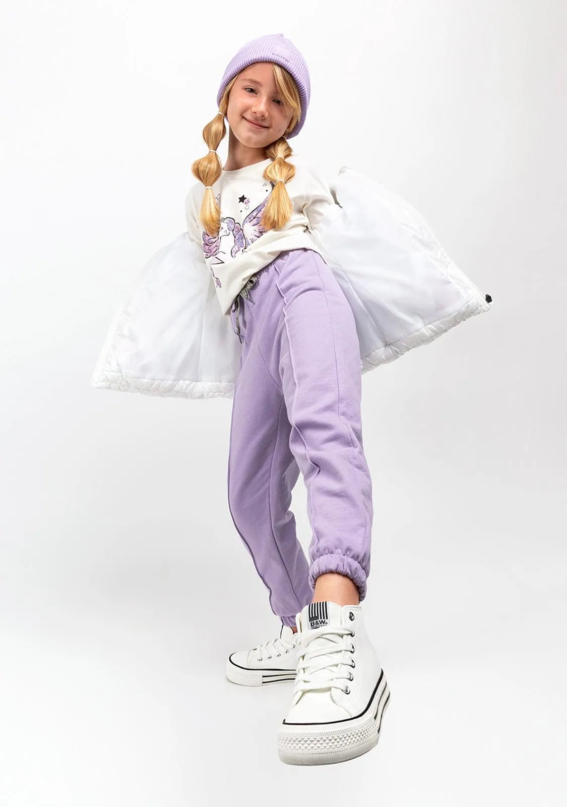 White Platform Hi-Top Sneakers